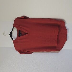 Boxy High Low Chiffon V-Neck Blouse Forever21 F21